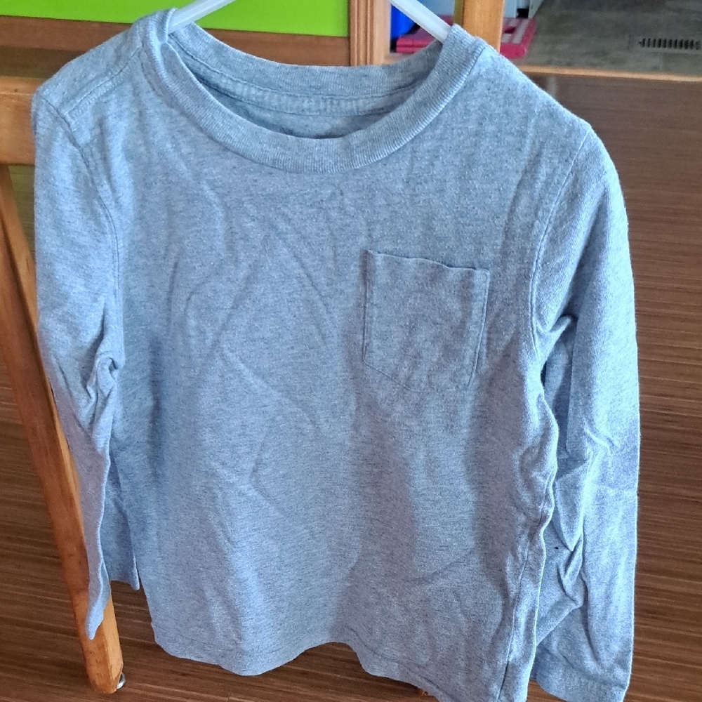Gray Kids Long Sleeve Shirt